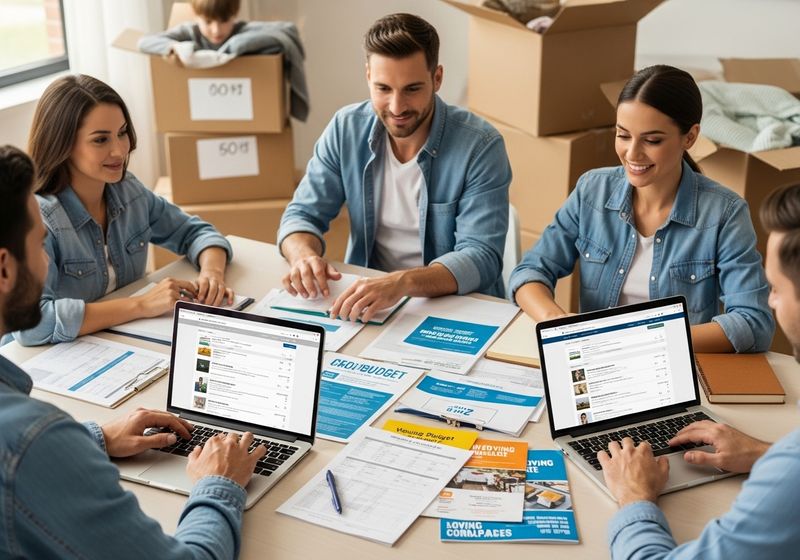 A group of people planning a move.