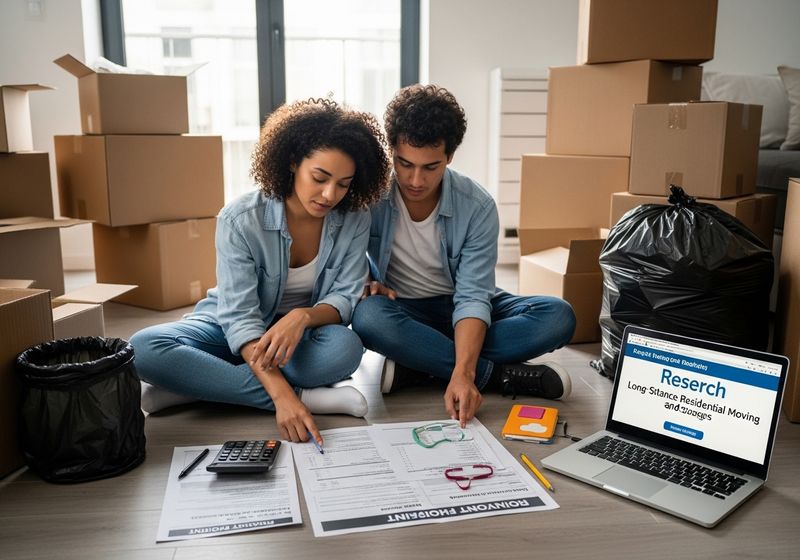 Couple planning out a move.