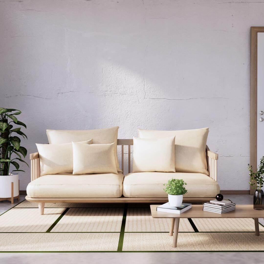 couch and table in apartment