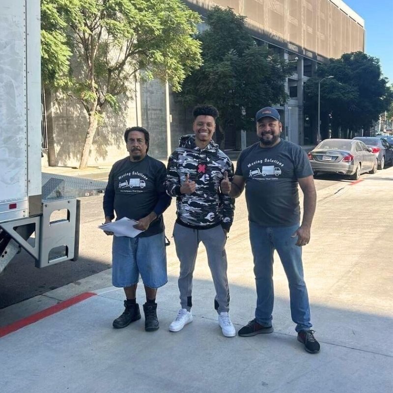 Moving Solutions with a happy customer