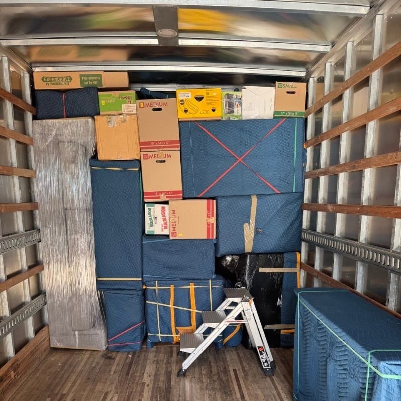 well-packed moving truck